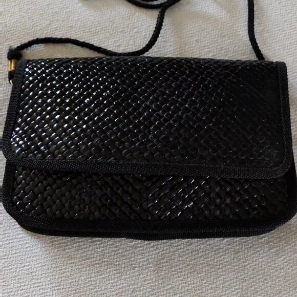 Franco Ollani (for 33 EAST) - Black woven clutch with shoulder strap - Picture 4 of 4